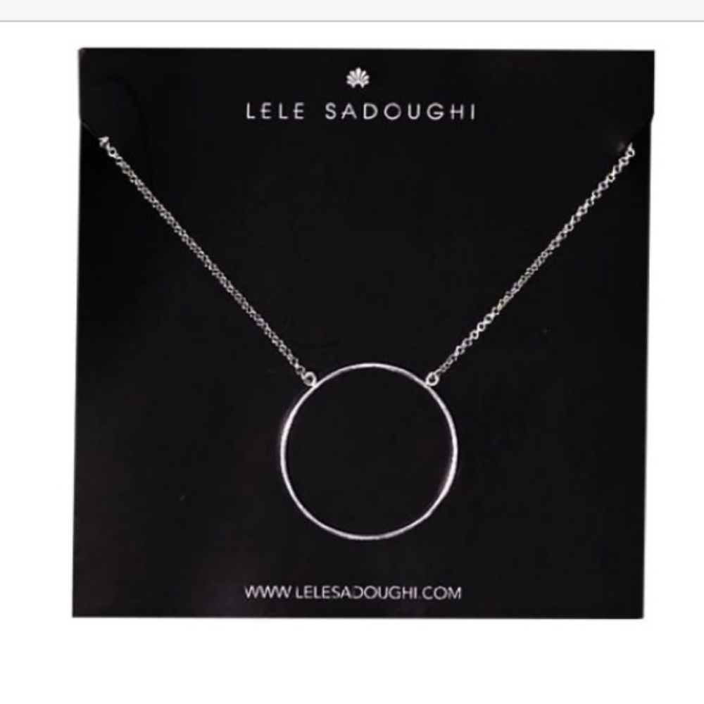 LELE SADOUGHI SILVER CIRCLE NECKLACE